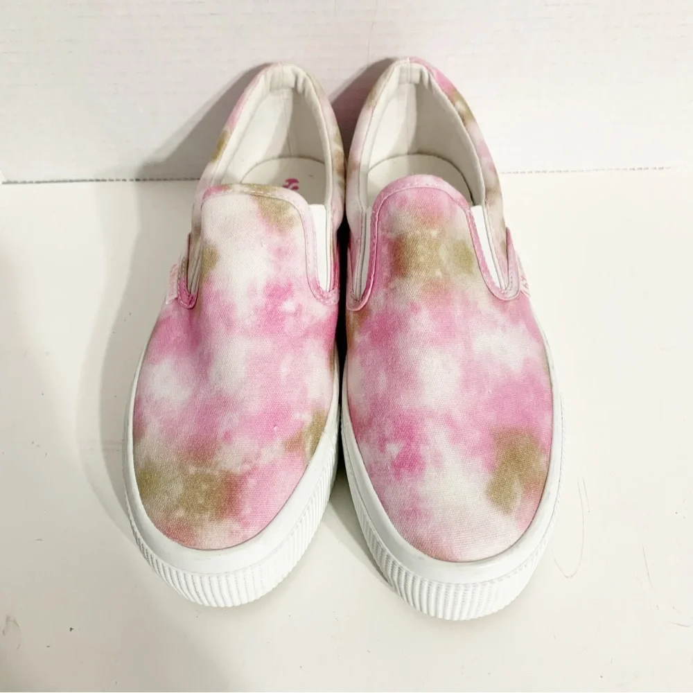 The Superga® 2306 Canvas Tie Dye Print Slip On Platform Sneakers Side Gussets 🩷